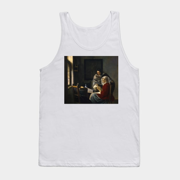 Girl Interrupted at Her Music by Jan Vermeer Tank Top by Classic Art Stall